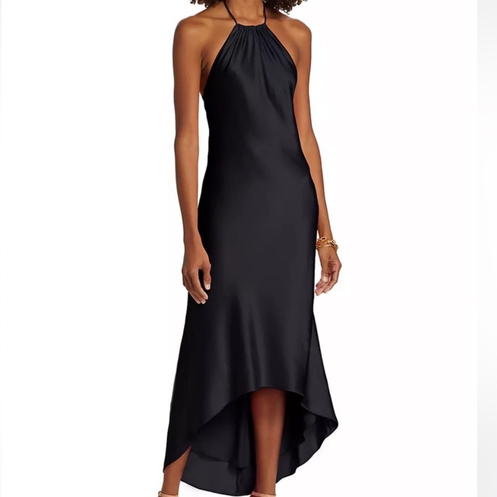 Alice + Olivia Rayni Black Midi Dress - Size 8